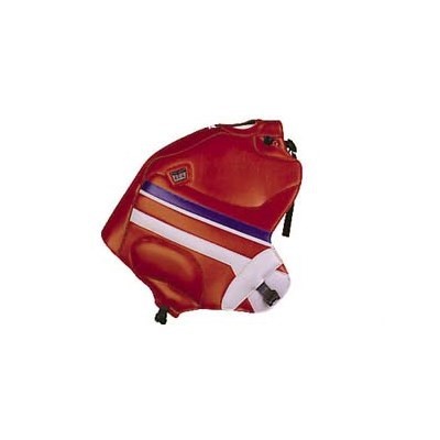 Bagster Tank Cover XTZ 750 S TENERE RED/BLUE/LIGHT GREY YA, Red/Strip Blue | 1231B - Webike Thailand