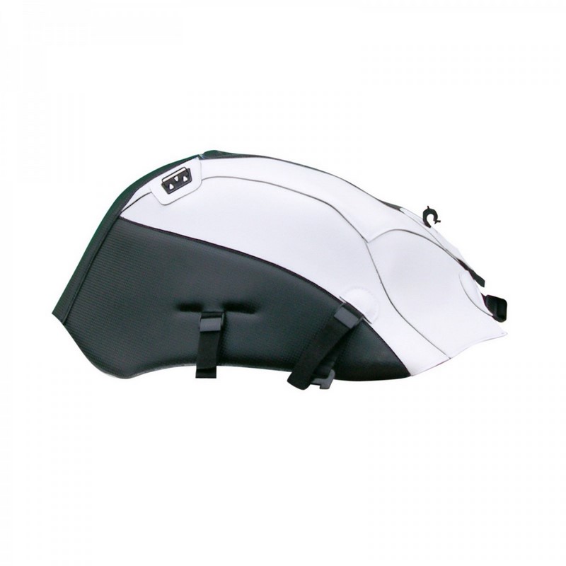 Bagster Tank Cover HP 2 SPORTCARBONE /WHITE 08, Carbone Black/White | 1554A - Webike Thailand
