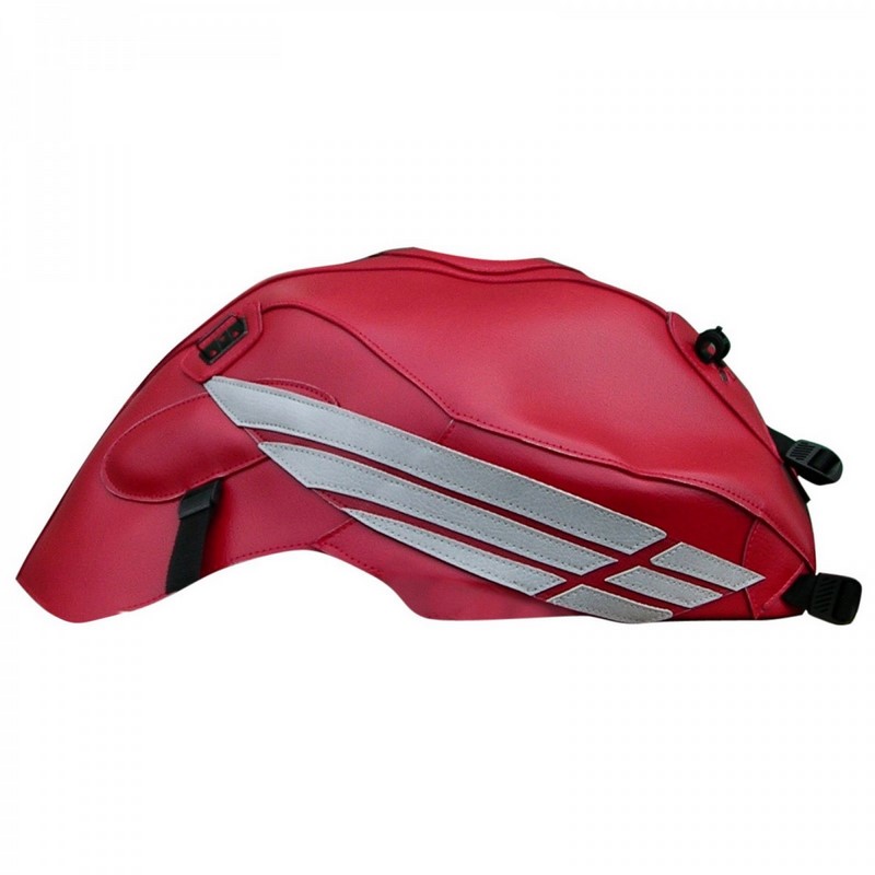 Bagster Tank Cover CBF600N DARK RED/STEEL GREY/ANTHRACITE, Dark red/Deco Steel grey/and Anthracite | 1557A - Webike Thailand