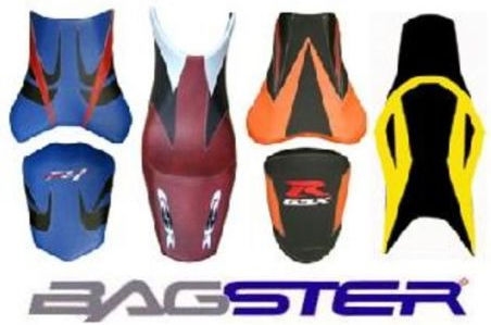 Bagster Seat Cover CBR 600 RR baltic /black/ stell grey lettering, Baltic blue/White/Steel grey/R Steel grey | 2166B - Webike Thailand
