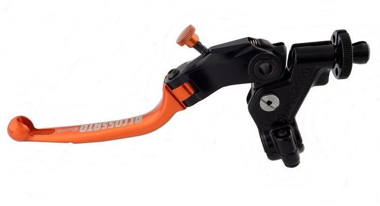 Accossato clutch control, standard folding lever, Orange colour, 32 mm, No RST