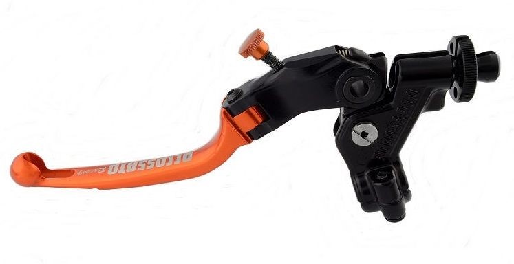 Accossato clutch control, standard folding lever, Orange colour, 34 mm, RST