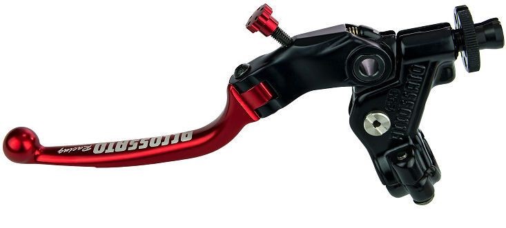 Accossato clutch control, standard folding lever, Red colour, 32 mm, RST