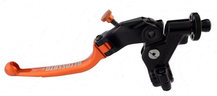 Accossato clutch control folding lever, provided with switch connection (switch not included), Orange colour, 24 mm, RST