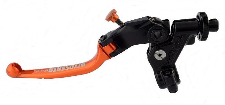 Accossato clutch control folding lever, provided with switch connection (switch not included), Orange colour, 29 mm, No RST