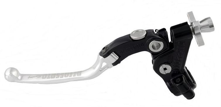 Accossato cable clutch control, standard folding lever, Silver colour, 29 mm, No RST