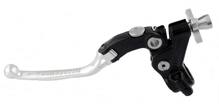 Accossato cable clutch control, standard folding lever, Silver colour, 32 mm, No RST