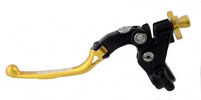 Accossato cable clutch control, standard folding lever, Gold colour, 24 mm, No RST