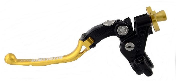 Accossato cable clutch control, standard folding lever, Gold colour, 29 mm, RST