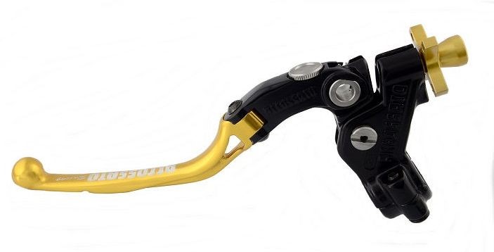 Accossato cable clutch control, standard folding lever, Gold colour, 34 mm, No RST