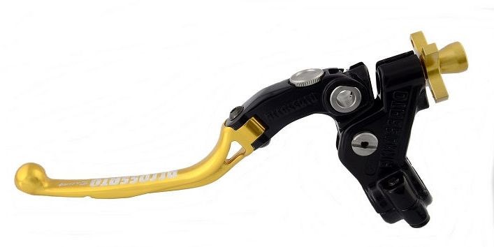 Accossato cable clutch control, standard folding lever, Gold colour, 34 mm, RST