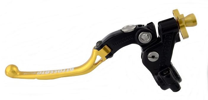 Accossato cable clutch control, standard folding lever provided with switch hole (switch not included), Gold colour, 24 mm, No RST