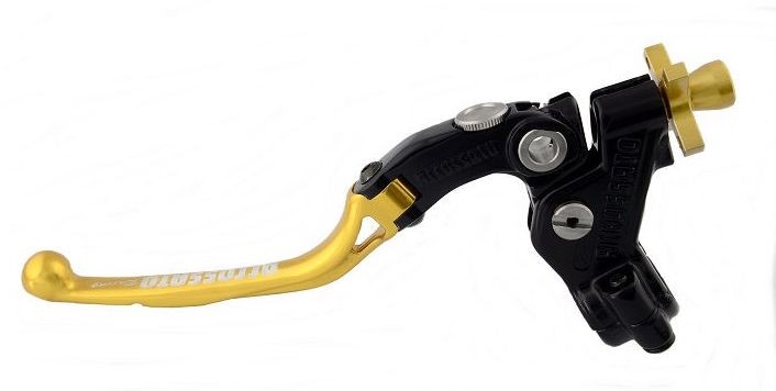 Accossato cable clutch control, standard folding lever provided with switch hole (switch not included), Gold colour, 29 mm, No RST