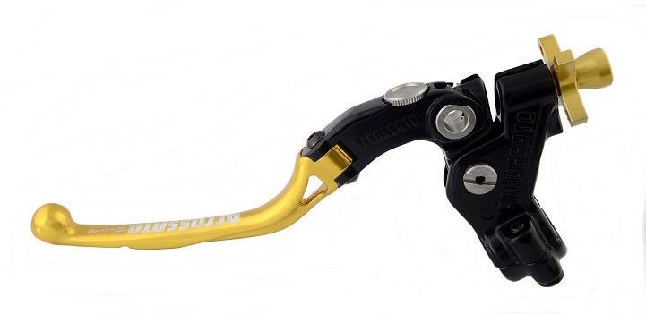 Accossato cable clutch control, standard folding lever provided with switch hole (switch not included), Gold colour, 34 mm, No RST
