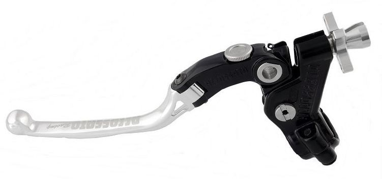 Accossato cable clutch control, standard lever provided with switch included, Silver colour, 34 mm, No RST