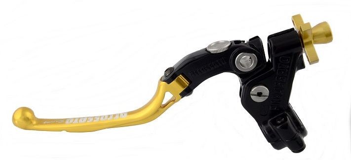 Accossato cable clutch control, standard lever provided with switch included, Gold colour, 24 mm, No RST