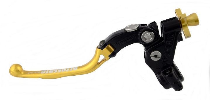 Accossato cable clutch control, standard lever provided with switch included, Gold colour, 24 mm, RST