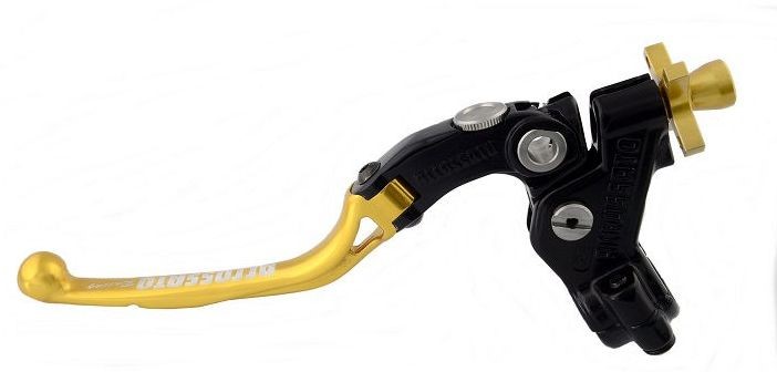 Accossato cable clutch control, standard lever provided with switch included, Gold colour, 34 mm, No RST