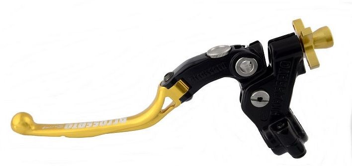 Accossato cable clutch control, standard lever provided with switch included, Gold colour, 34 mm, RST