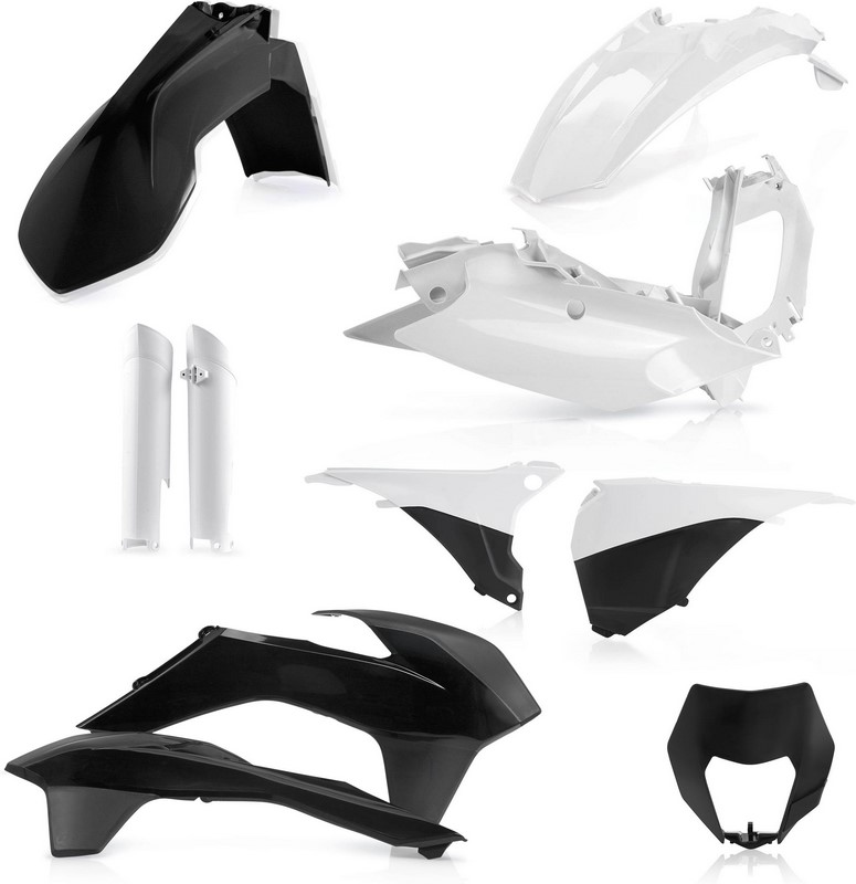 Acerbis Full Plastic Kit Ktm Black/White | 0017204.315