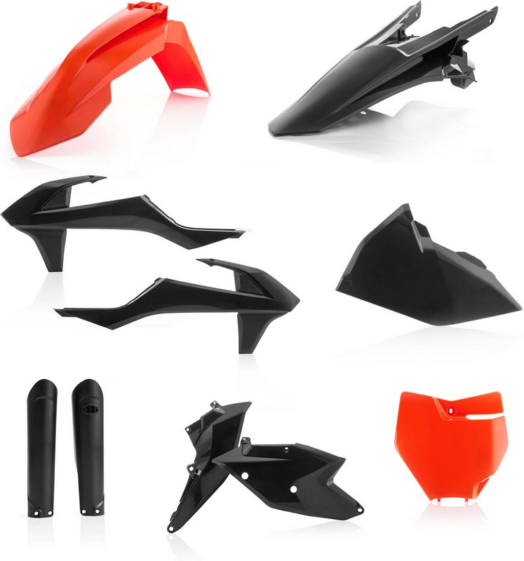 Acerbis Full Plastic Kit Ktm Black/Orange | 0021741.313