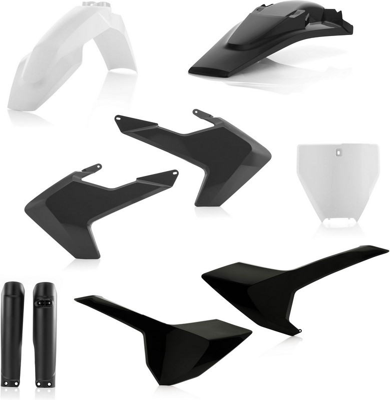 Acerbis Full Plastic Kit Husqvarna Black/White | 0021831.315