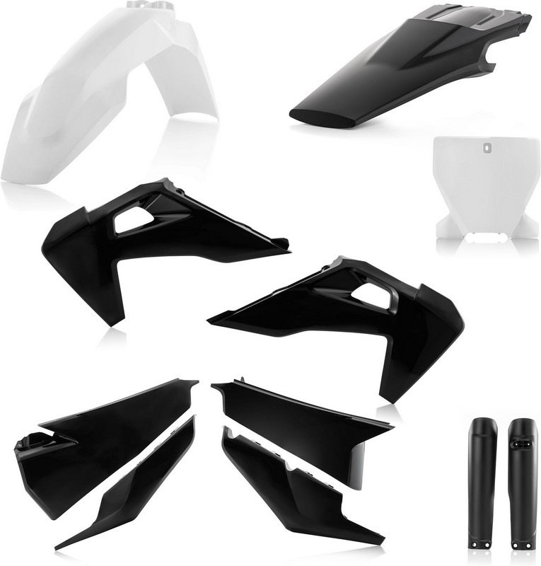 Acerbis Full Plastic Kit Husqvarna Black/White | 0023481.315