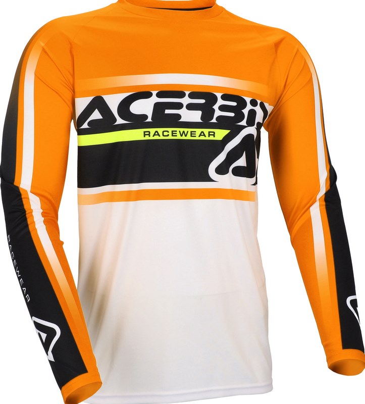 [Acerbis] JERSEY MX LINEAR KID, BLACK/ORANGE, Size XS