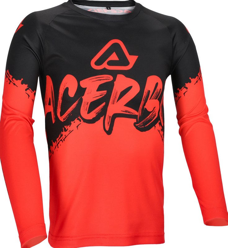 [Acerbis] JERSEY MX LINEAR KID, BLACK/RED, Size XS