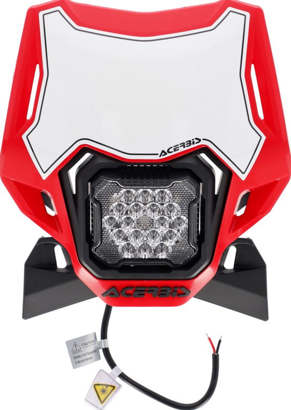 HEADLIGHT VSL LUMEN-X, RED/BLACK - Webike Thailand