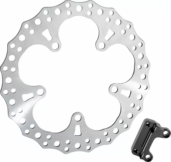 [Arlen Ness] Arlen Ness Jagged Floating Rotor Silver | 300-012