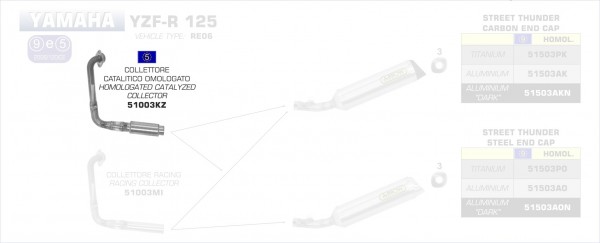 COLLECTOR WITH APPROVED CATALYTIC CONVERTER FOR ARROW SILENCER - Webike Thailand