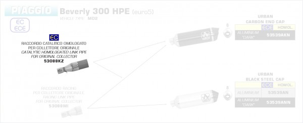 Street Catalytic homologated collector for Urban Exhaust, EC Homologated - Webike Thailand