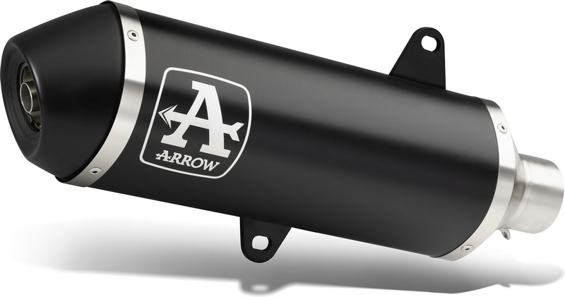 Homologated full system with Urban aluminium "Dark" silencer with steel end cap - Webike Thailand