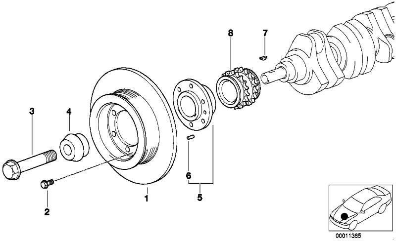 BMW Genoine 6が癌を伴うM8X12-Z1-ZNS 3シリーズ7シリーズX5 Z3 Z8（07119900271）| 07119900271