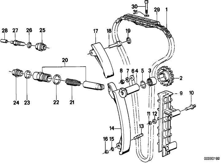 BMW純正シリンダースクリューM8x35 ZNS 3シリーズ7シリーズX5 Z8（07119901027）| 07119901027