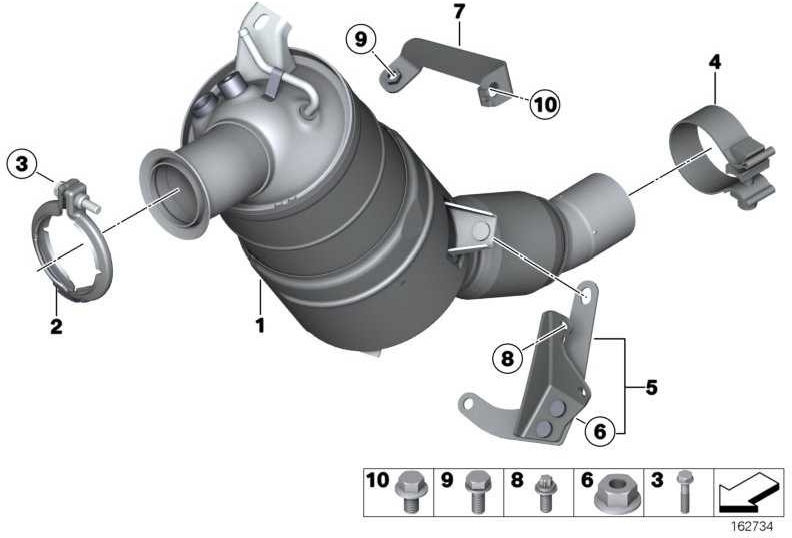 BMW純正シリンダースクリューM8X50-8.8-ZNS3 1シリーズX3（07119904436）| 07119904436