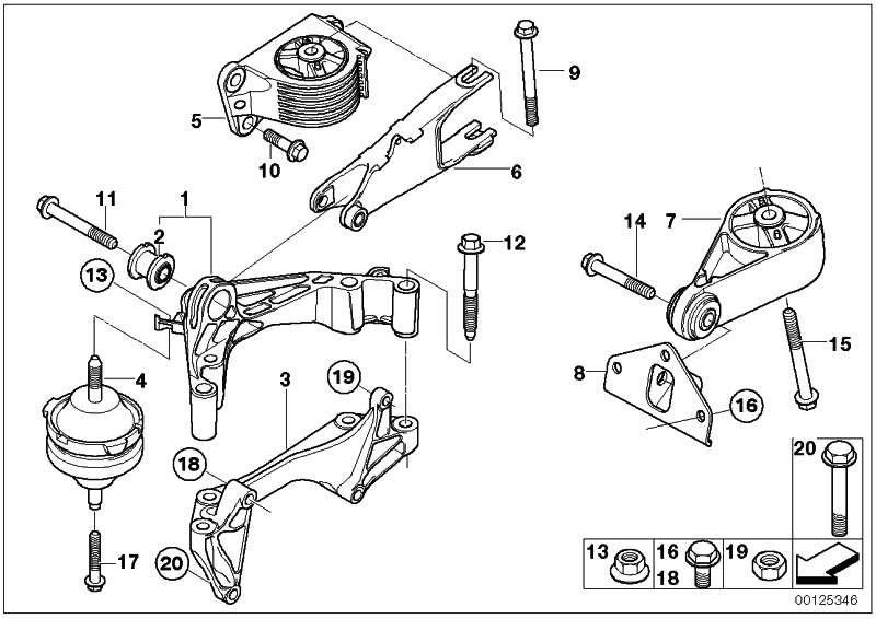 BMW純正シックスキャントリーM10x20ミニ（07119904574）| 07119904574