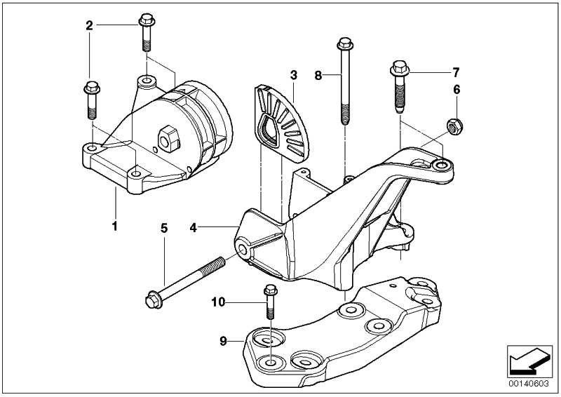BMW純正6つのカンターとフランジM10x45 8.8ミニ（07119904575）| 07119904575