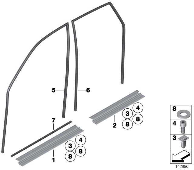 BMW本物のロッカー9x5.3x1-200 HV K29 K17（07119904825）| 07119904825