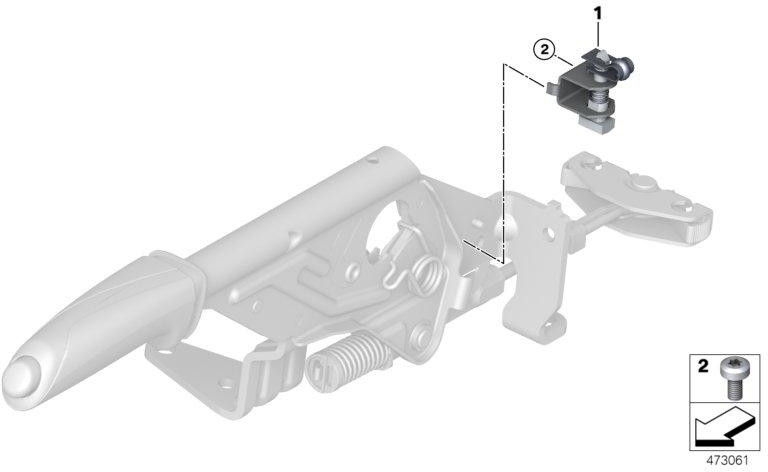 BMW純正ネジ、フラットヘッドM4x8-8.8-Znniv（07119906106）| 07119906106