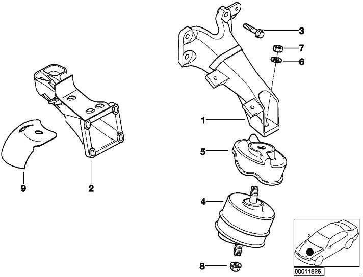 BMW純正シックスカントナットM10 3シリーズ7シリーズX5 Z3（07119907088）| 07119907088