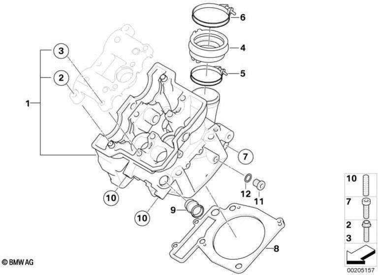 BMW純正閉鎖ねじM8x1-Zns3（07119907133）| 07119907133
