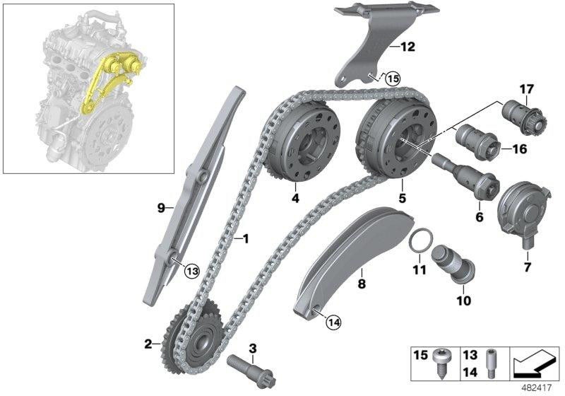 BMW本物のフラットヘッドネジM6x16（07119907139）| 07119907139