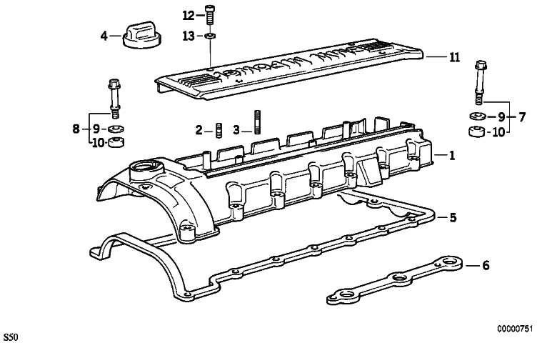 BMW純正シリンダースクリューM6x16 3シリーズZ1 Z3（07119919801）| 07119919801