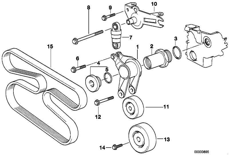 BMW本物のシリンダースクリューM8x20-8.8 Zn 3シリーズM1 Z1（07119919969）| 07119919969