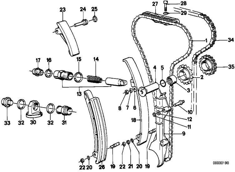 BMW純正シリンダーネジM8x35 5シリーズ7シリーズM1（07119920059）| 07119920059
