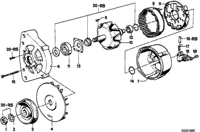 BMW本物のFederring B16 7シリーズ5シリーズZ1 K41 K589 K569（07119933155）| 07119933155