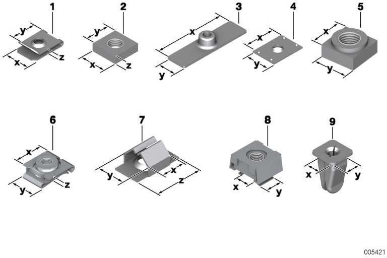 BMW純正ケージマザーM6-6-ZNS3 X1 X3 X3 X4 X6 Z4（07129904886）| 07129904886