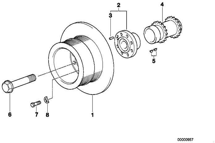 スライス付きBMW純正TorxネジM8x20 Znniv Si 1シリーズ4シリーズ5シリーズ7シリーズX1 X3 X6 MINI（07129905423）| 07129905423